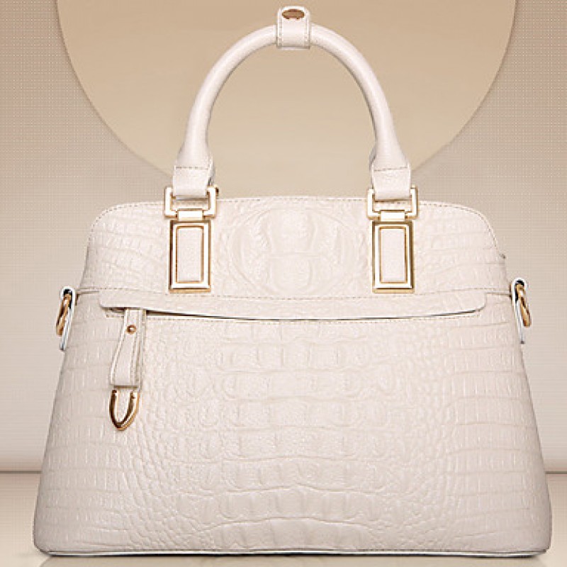   Women PU Shell Shoulder Bag / Tote - White / Blue / Black / Burgundy  